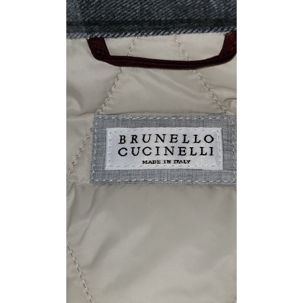 Brunello Cucinelli plaid-check padded jacket - Men's Size 50 - Made in Italy - Picture 5 of 16
